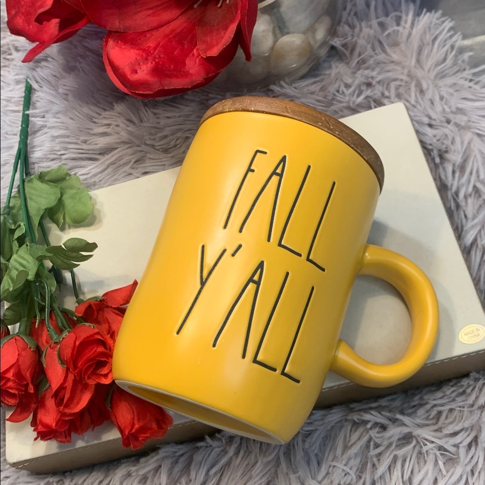 🌹Rae Dunn • Golden Yellow Fall Y'All" Ceramic Mug - EUC